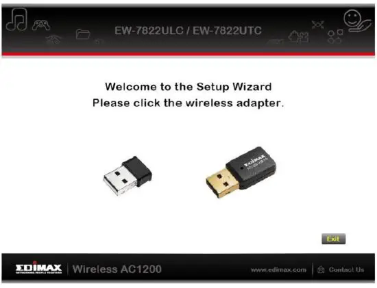 EDiMAX EW-7822ULC Wi-Fi Dongle USB 2.0 1.2 GBit 11