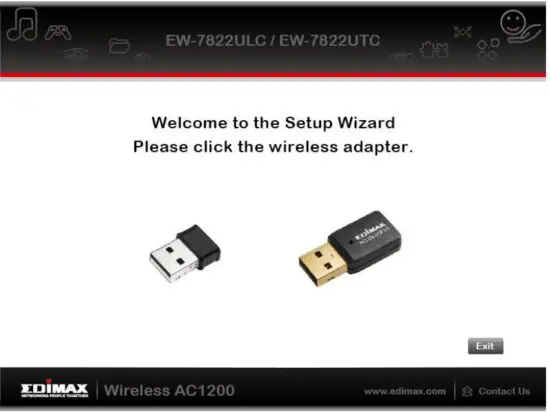 EDiMAX EW-7822ULC Wi-Fi Dongle USB 2.0 1.2 GBit 6