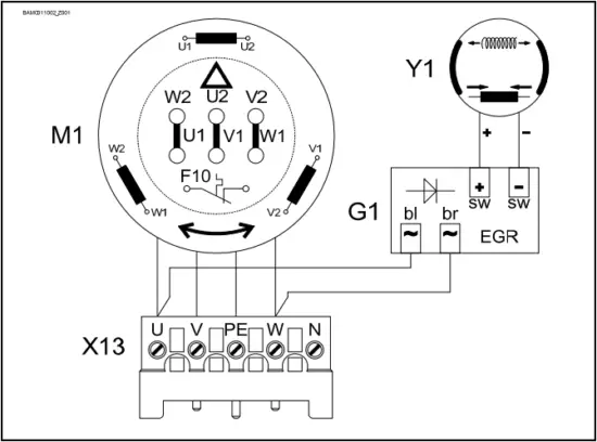 GFA KE 20.24-4000 - Alternative motor connection