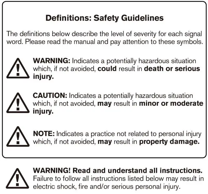KIMO 3605W Cordless Impact Wrench Instruction Manual - Safety Guidelines