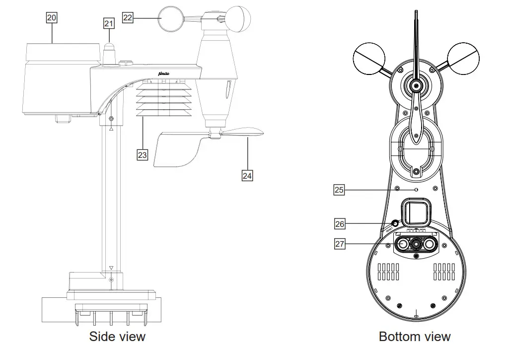 Alecto WS-4800 Weather Station with Wireless Outdoor Sensor - figure 2