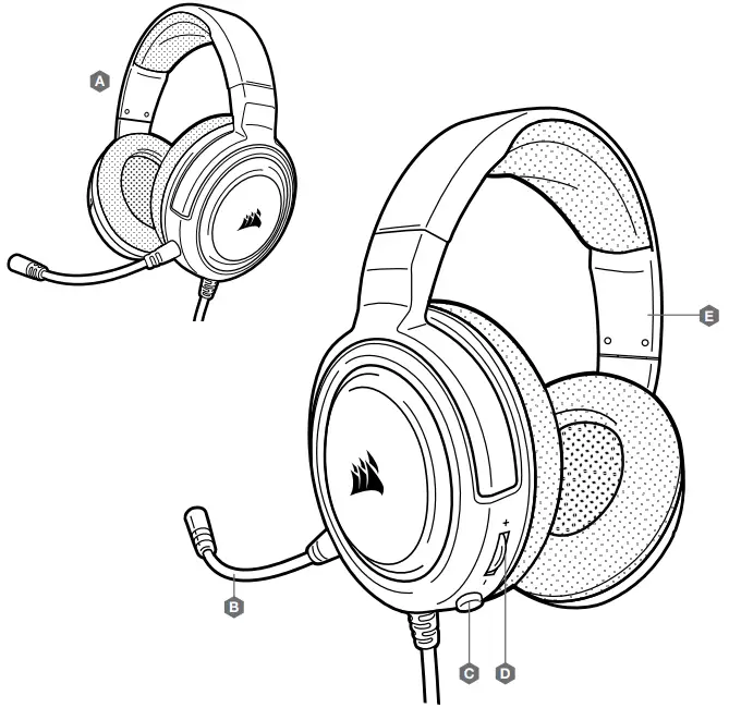 CORSAIR HS35 Stereo Gaming Headset - FIG 1