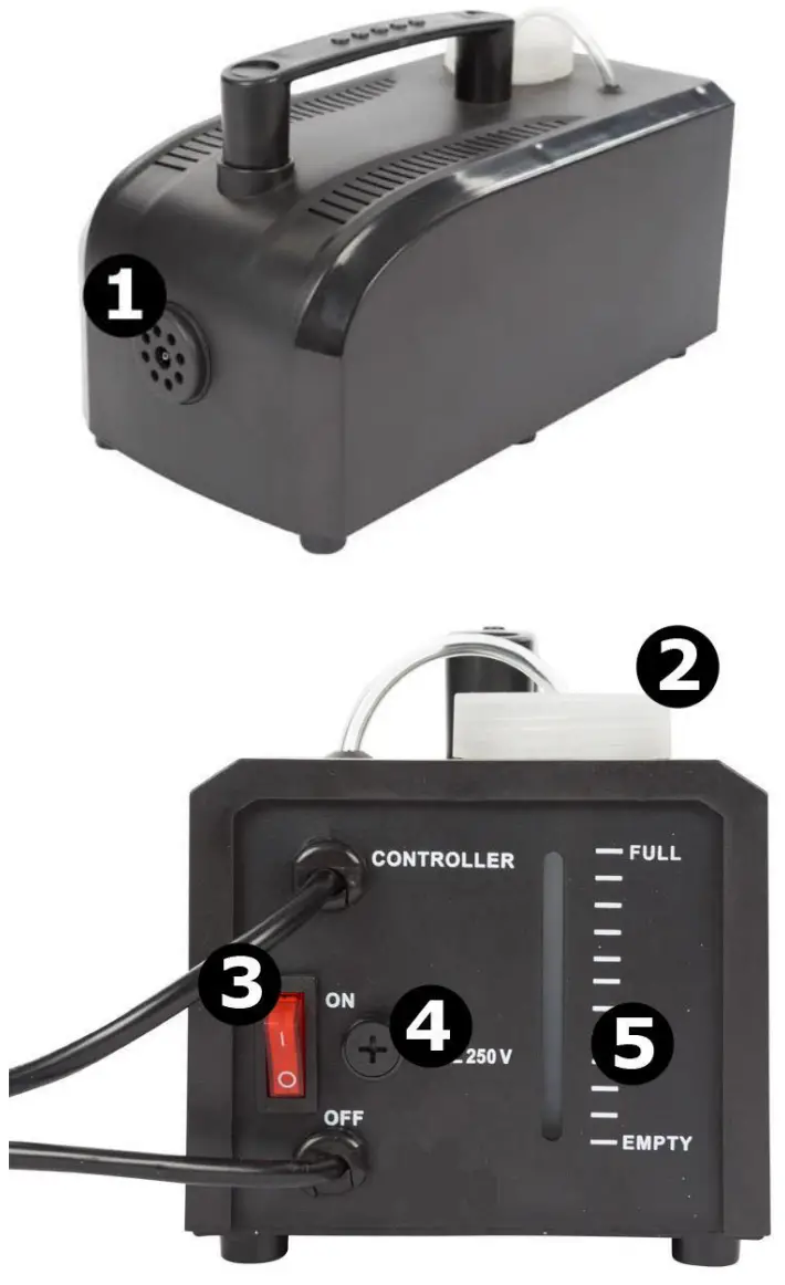 Velleman hqsm10011 SMOKE MACHINE 400 W WITH CONTROLLER - parts