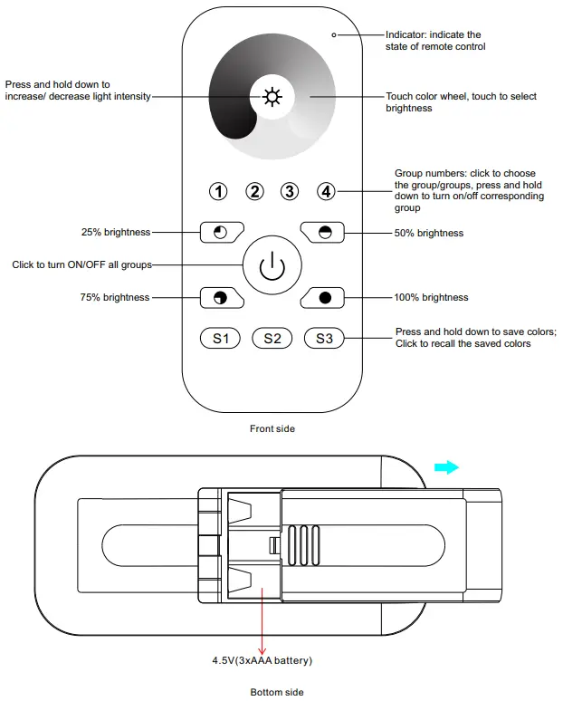 CHAINBOX SR ZG2819S ZigBee Dim Remote