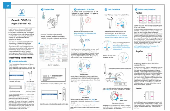 GENABIO COVID 19 Rapid Self Test Kit - figure 3