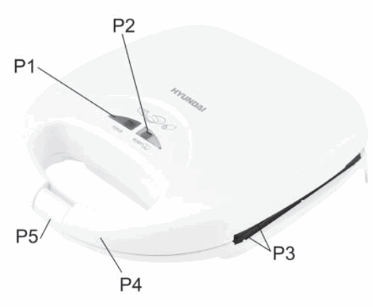 HYUNDAI SM 652 Sandwich Maker - Description
