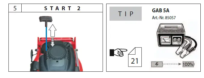 G de 460 ES Big Wheeler Petrol Lawn Mower fig 14