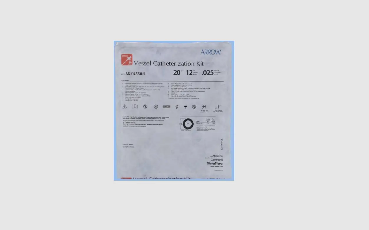 Arrow Ak-04550-s Vessel Catheterization User Manual