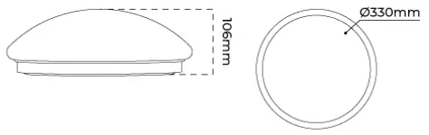 atom lighting AT3013 Opal Acrylic LED Oyster Tri Colour Light-13
