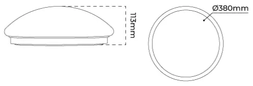 atom lighting AT3013 Opal Acrylic LED Oyster Tri Colour Light-17