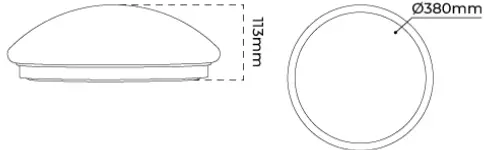 atom lighting AT3013 Opal Acrylic LED Oyster Tri Colour Light-21
