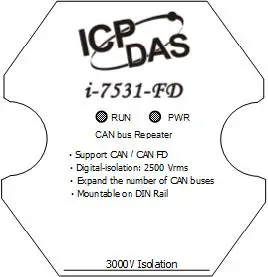 ICP-DAS I-7531-FD-Two-Channel-Isolated-CAN-CAN-FD-Signal-Repeater-07
