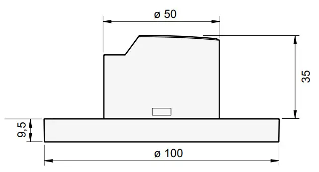 niko 353-600111 Motion Detector - Dimensions
