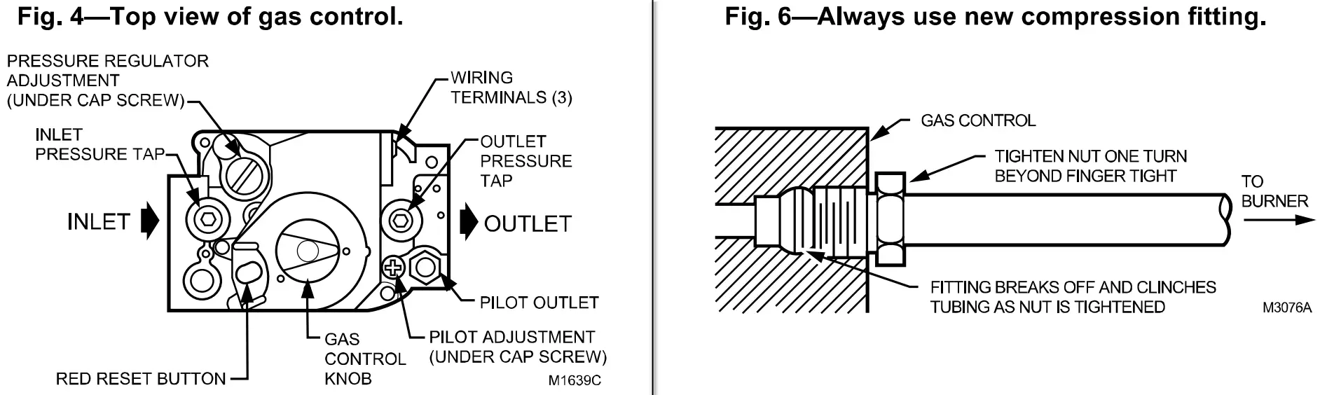 Honeywell VR8300 Continuous Pilot Combination Control - Gas Control Fitting