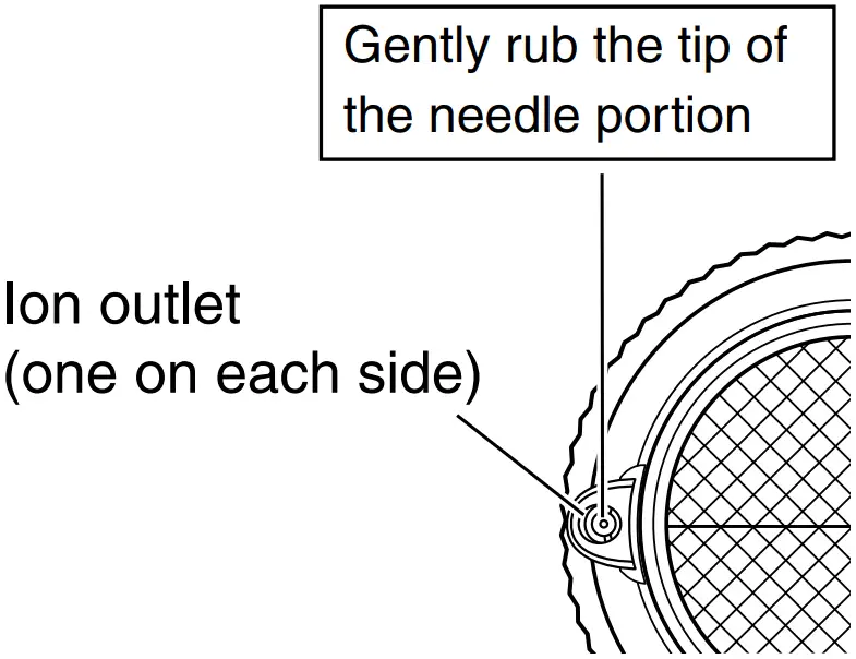 Maintaining the ion outlet