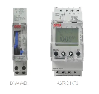 GARO DV1KT3 Digital and Analog Time Switches fig 1