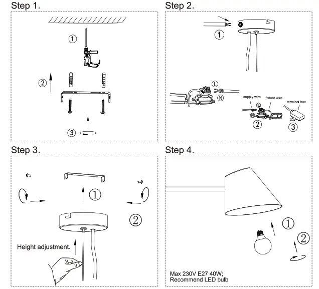 NORDIC 53216-004-71 4 Lights Ceiling Lamp - 2