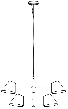 NORDIC 53216-004-71 4 Lights Ceiling Lamp