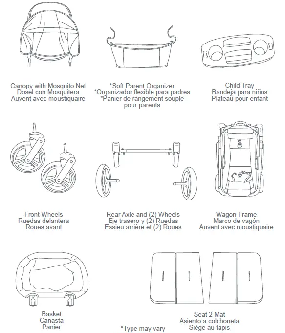baby trend WG01D13A Expedition 2 In 1 Stroller Wagon Plus 1