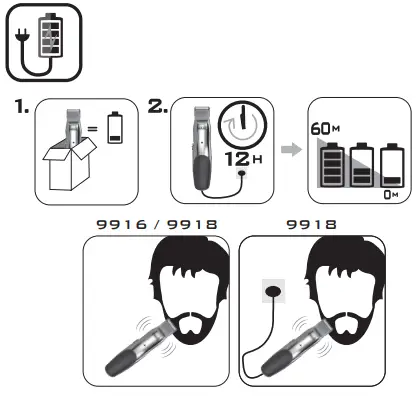 WAHL-9918-1416-Groomsman-Rechargeable-Trimmer-Set-fig-2