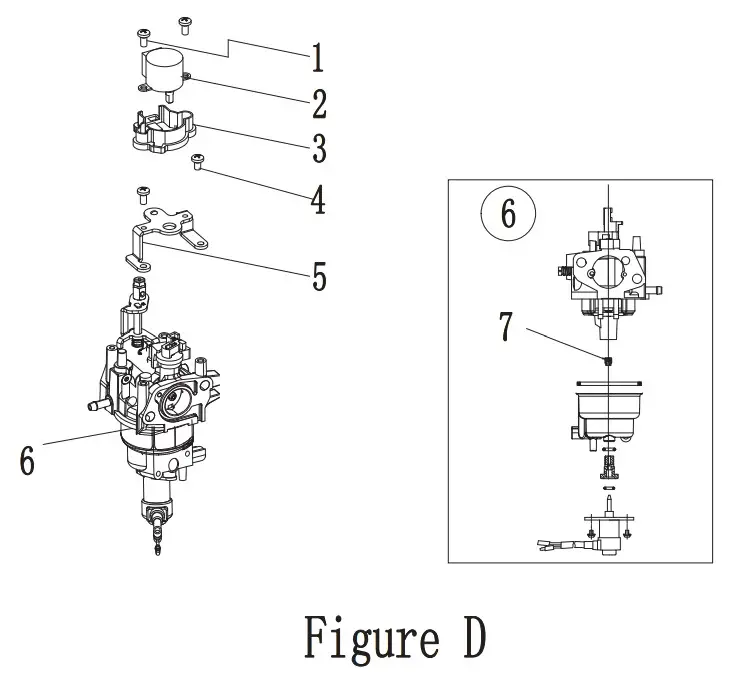 CHAMPION 201003 5500W Dual Fuel Electric Start Inverter Generator - CARBURETOR DIAGRAM