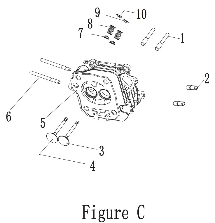 CHAMPION 201003 5500W Dual Fuel Electric Start Inverter Generator - HEAD DIAGRAM