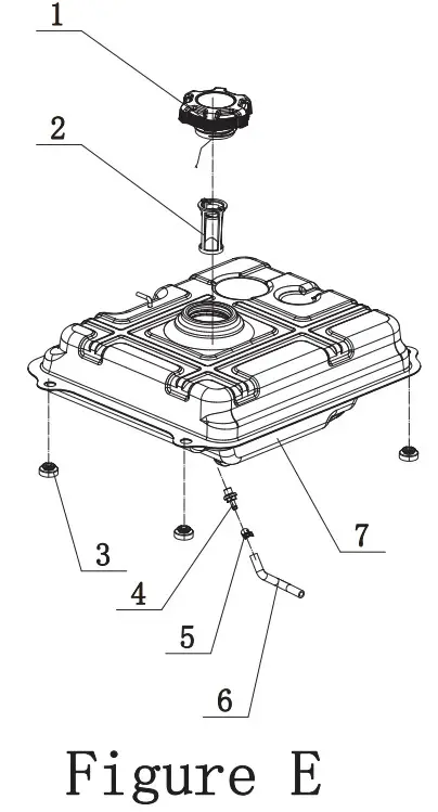 CHAMPION 201003 5500W Dual Fuel Electric Start Inverter Generator - TANK DIAGRAM