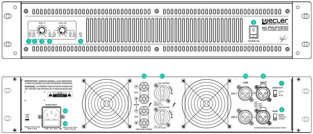ecler eLPA2 650 Light Stereo Amplifier - FIGURE 2