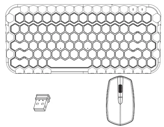 Shenzhen SMK 643383AG RF2.4GHz Auto Link Keyboard and Optical Mouse