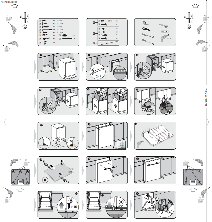 Forte F24DWS650PR 24 Inch Built-In Fully Integrated Dishwasher - Fig