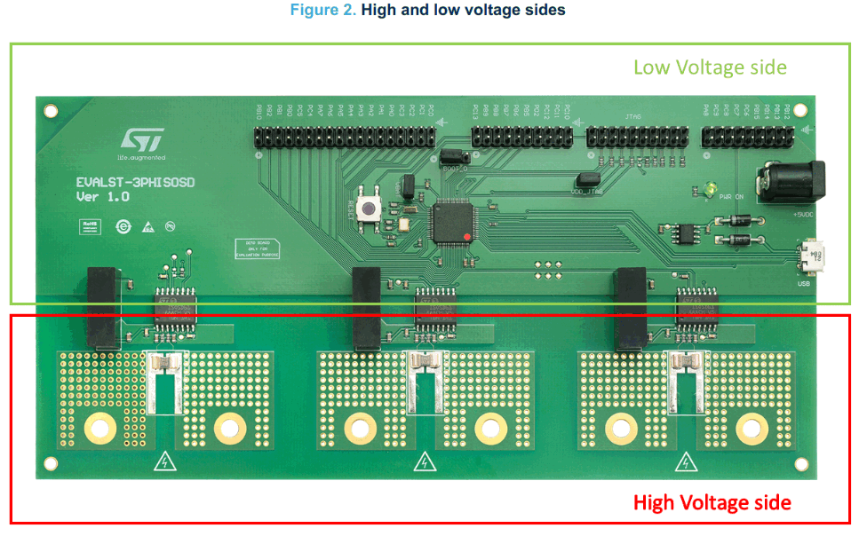 STMicroelectronics EVALST 3PHISOSD Evaluation Board - fig