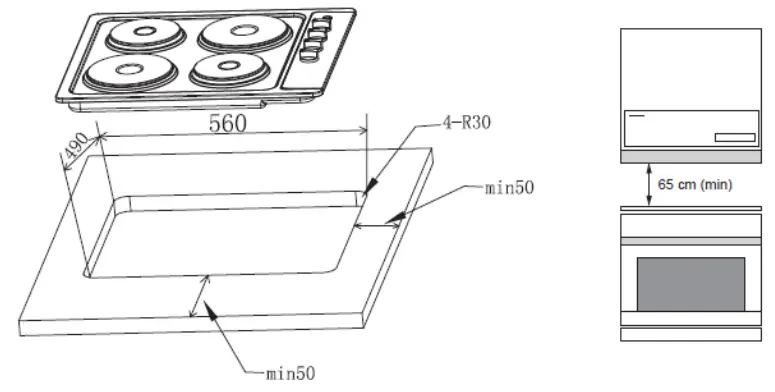 COOKOLOGY SEP601SS Solid Plate Electric Hob-fig3