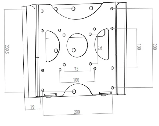 HAGOR BL Fixed 200 Tiltable Wall Mount 5