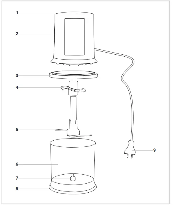 bestron AKC200 Multi Chopper - Parts