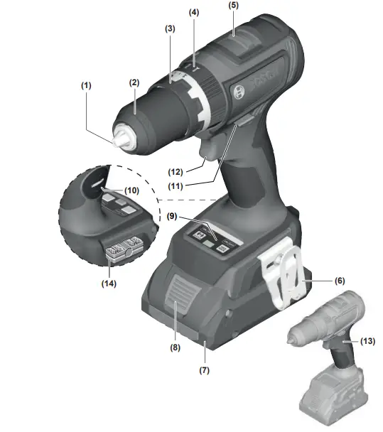 BOSCH-18V-90-C-GSR-GSB-Professional-Drill-Driver-FIG-2