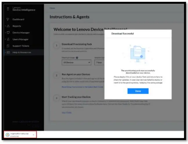 Download Provisioning Package