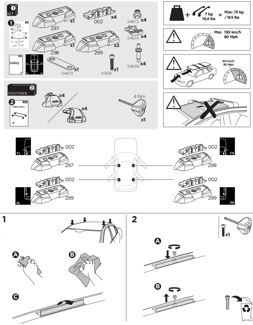 THULE 187121 Rapid Fitting Kit - Figure 1