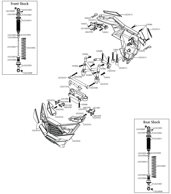 Losi LOS03029T1-T2 Polaris Rzr Brushless RTR 1