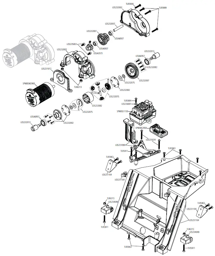 Losi LOS03029T1-T2 Polaris Rzr Brushless RTR 8