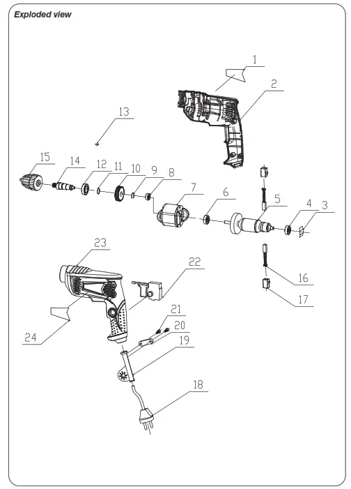FERM PDM1048P Rotary Drill 10mm - 2