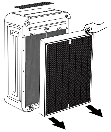 FIELD CONTROLS Trio Plus Air Purifier - remove the filter