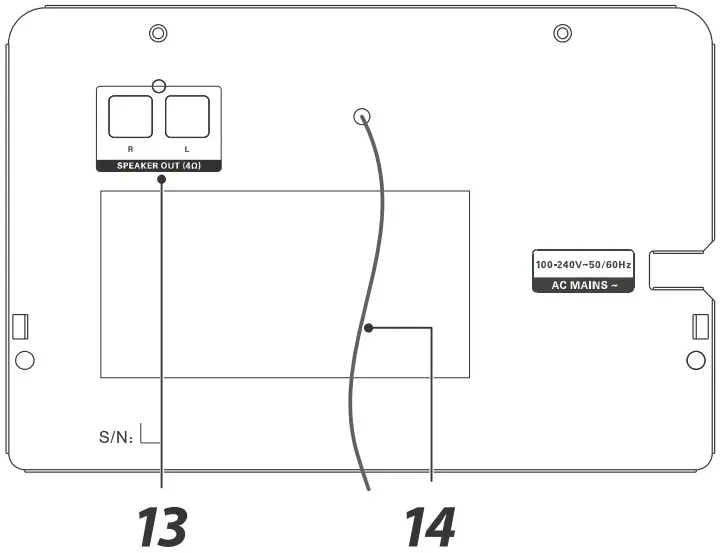 TOSHIBA TYASW91 30W Main Unit Speaker System - Back Part