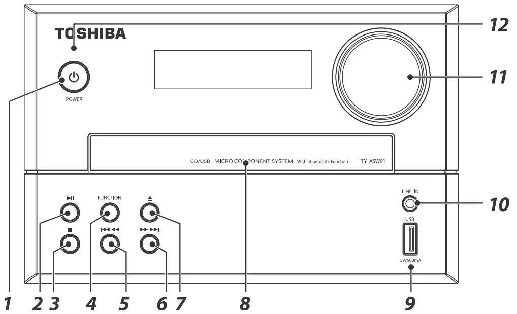 TOSHIBA TYASW91 30W Main Unit Speaker System - Front Part