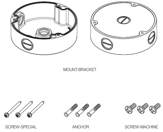 Hanwha-Techwin-SBV-136B -IVORY)-Mount-Bracket-fig 1