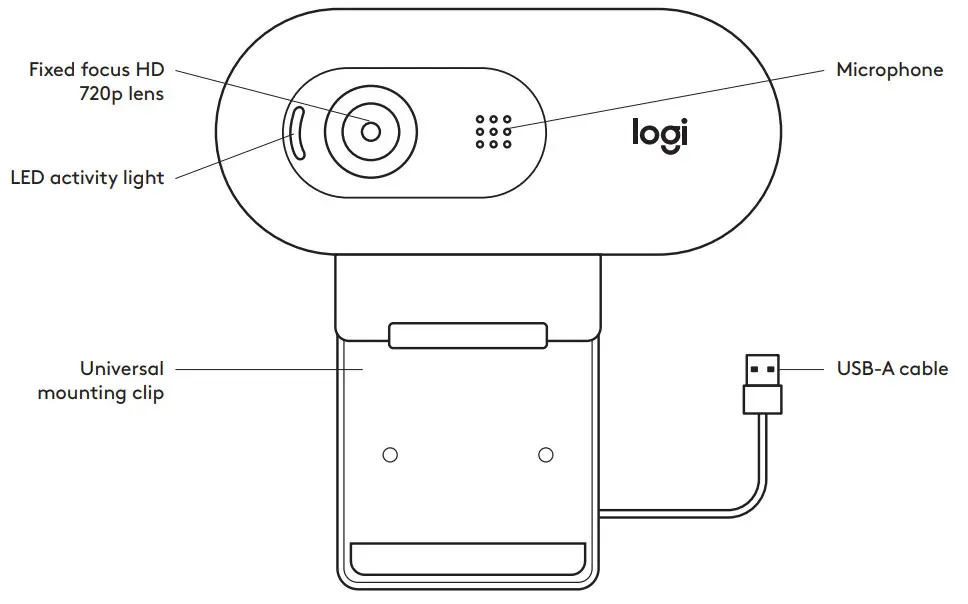 logitech C505 HD Webcam with Long Range Microphone - figure 1