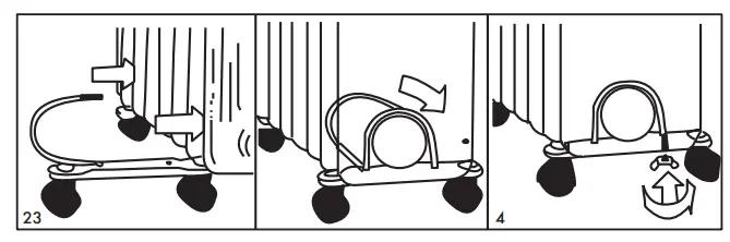 AIM Slim 9 Fin Oil Heater 2000 W - situation1