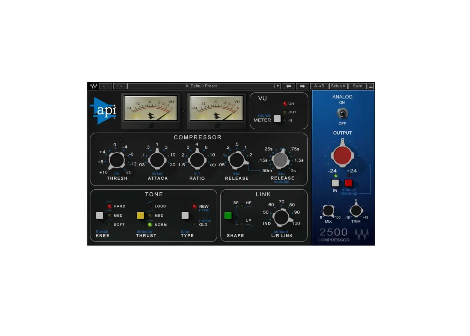 Waves Api 2500 Compressor Plugin User Manual