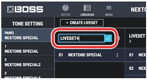 BOSS Using NEXTONE SPECIAL EDITOR - figure 19