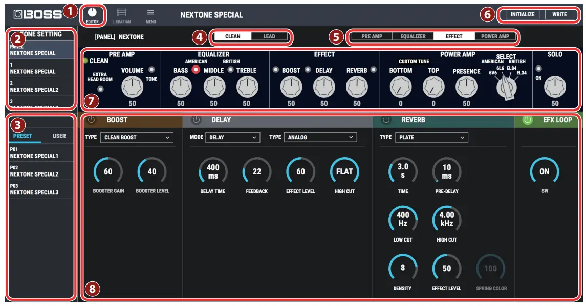 BOSS Using NEXTONE SPECIAL EDITOR - figure 2
