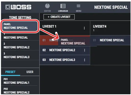 BOSS Using NEXTONE SPECIAL EDITOR - figure 24